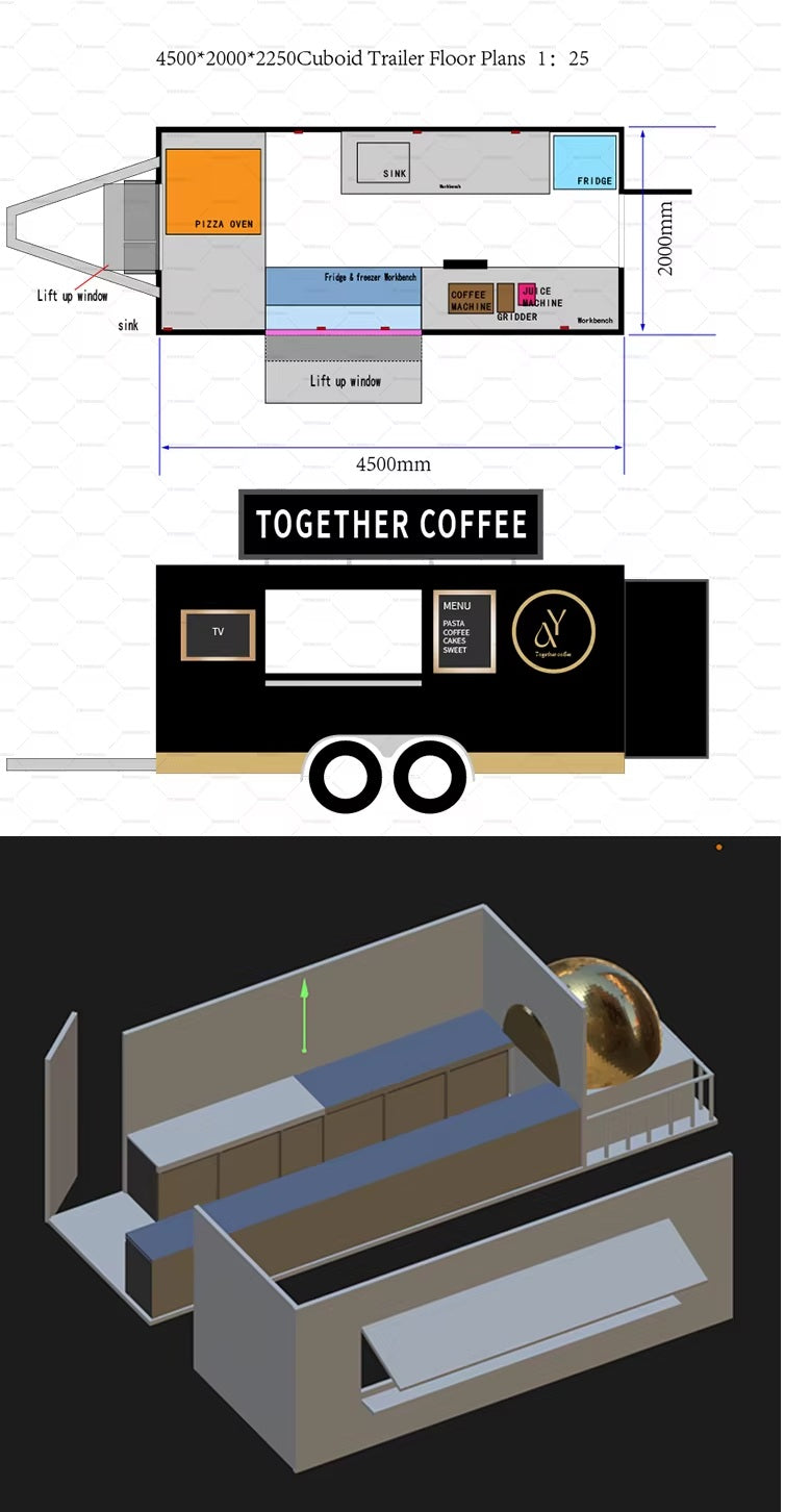 Fully Equipped Custom Food Truck | Hot Dog & Restaurant-Ready Mobile Kitchen Trailer (USA Certified)